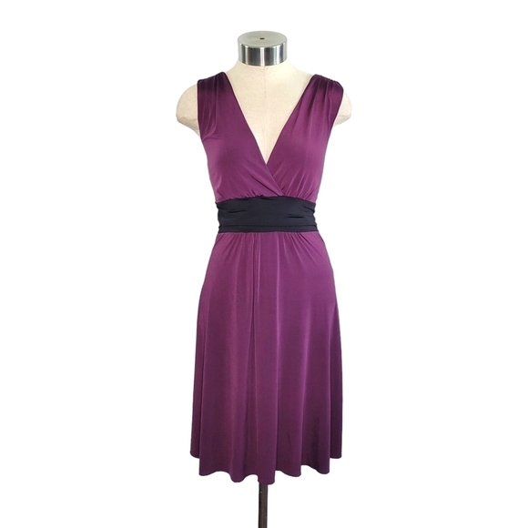 Star Vixen Purple Fit & Flare Sleeveless Y2K Empire Waist Dress Women's Size S - Picture 1 of 8